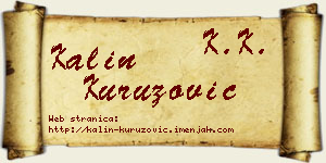 Kalin Kuruzović vizit kartica